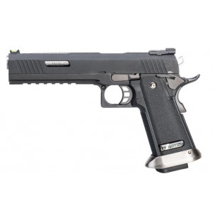 Страйкбольный пистолет WE COLT M1911 Hi-Capa 6 IREX Competition, металл, дл. рамка, компенсатор, RIS, WE-H018WETA2-BKSV